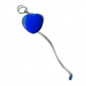 Брелок-рулетка в форме сердца, синий