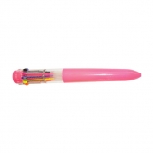 Ручка 10-ти цветная практичная, розовая