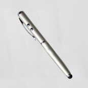 Ручка-стилус 4в1, металлическая, серебро