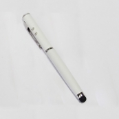Ручка-стилус 4в1, металлическая, белый