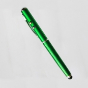 Ручка-стилус 4в1, металлическая, зеленый